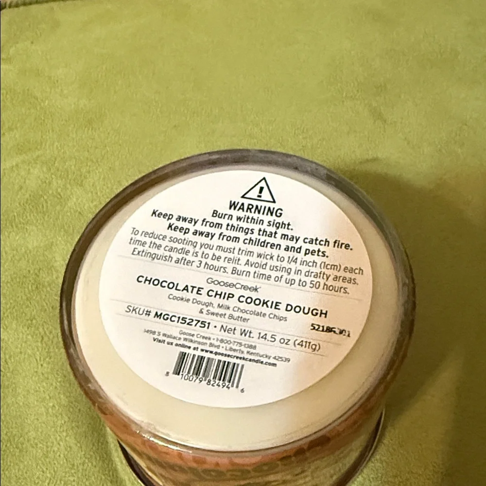 GooseCreek Pillsbury Chocolate Chip Cookie Dough Candle